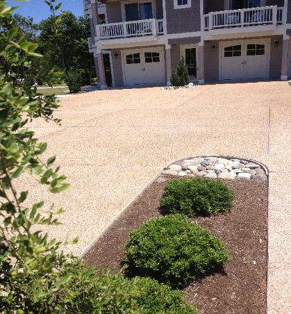 Exposed aggregate concrete